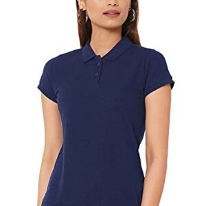 Wear Your Opinion Womens Polo Collar Neck T-Shirt Top (Design: Solid)