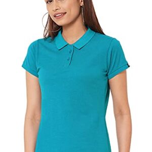 Wear Your Opinion Womens Polo Collar Neck T-Shirt Top (Design: Solid)