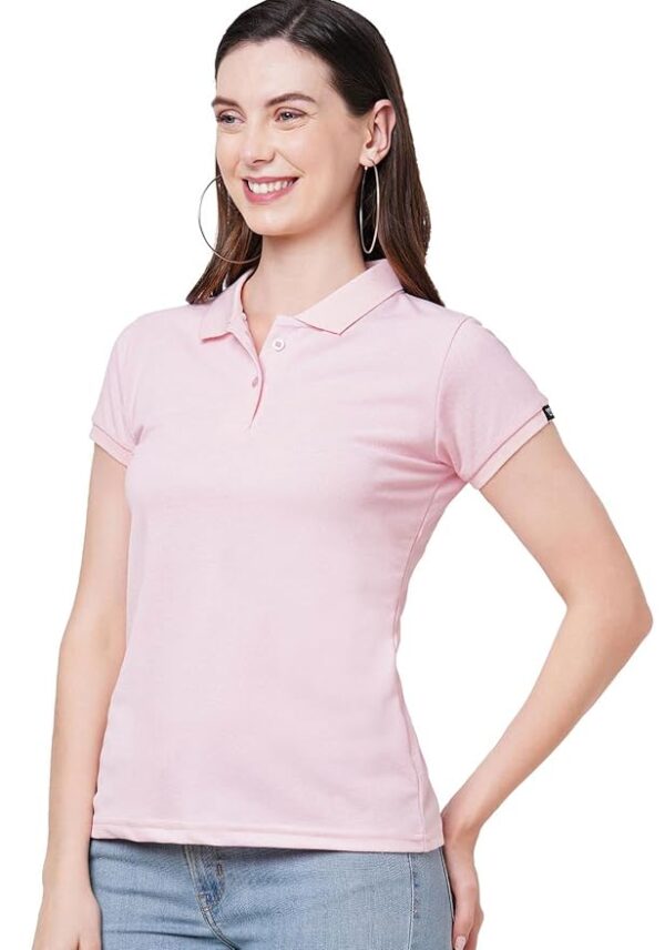 Wear Your Opinion Womens Polo Collar Neck T-Shirt Top (Design: Solid)