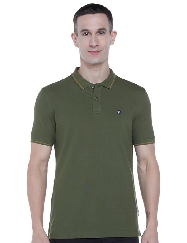 Van Heusen Men's Solid Polo T Shirt