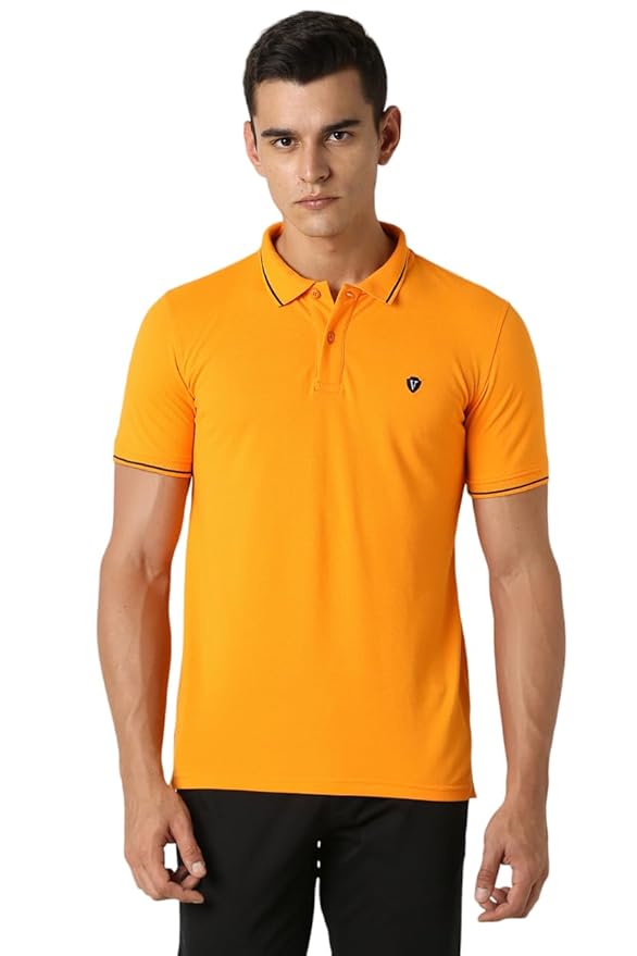 Van Heusen Men's Solid Polo T Shirt