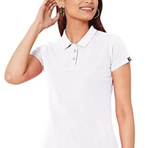 Wear Your Opinion Womens Polo Collar Neck T-Shirt Top (Design: Solid)