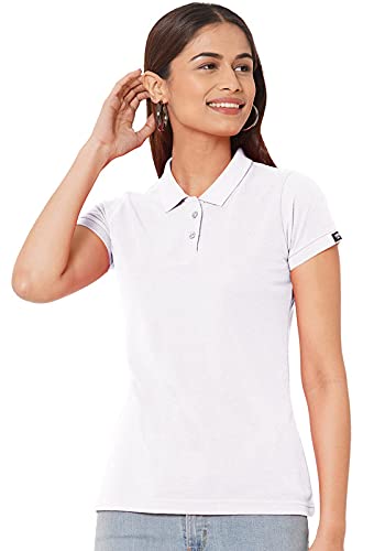 Wear Your Opinion Womens Polo Collar Neck T-Shirt Top (Design: Solid)