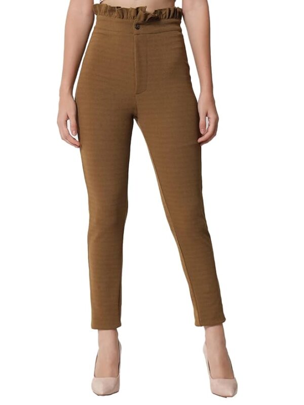 KOTTY Women Polyester Blend Solid Trousers