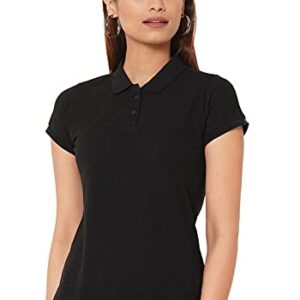 Wear Your Opinion Womens Polo Collar Neck T-Shirt Top (Design: Solid)