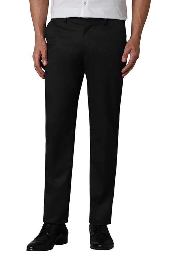 Louis Philippe Men Regular Fit Solid Superior Comfort with Extra Stretch Formal Trouser