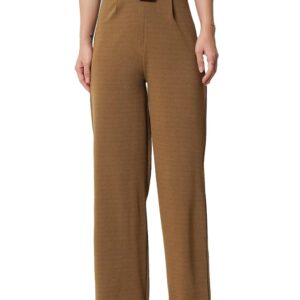 KOTTY Women's High Rise Viscose Rayon Relaxed Fit Korean Trousers