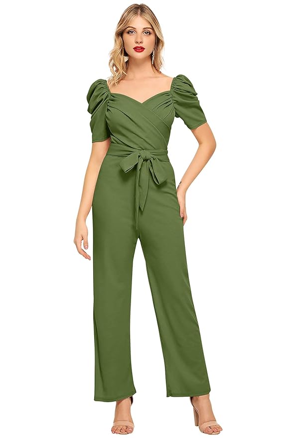 ILLI LONDON Women's Cocktail Maxi Jumpsuit (IL D-3840_Maroon_Medium)