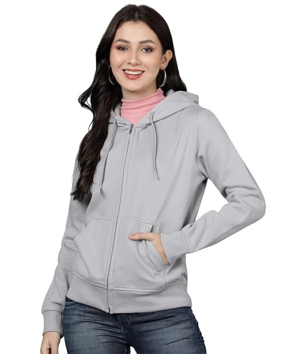 Alan Jones Clothing Women's Cotton Hooded Neck Sweatshirt