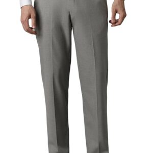 Louis Philippe Men Regular Fit Solid Superior Comfort with Extra Stretch Formal Trouser