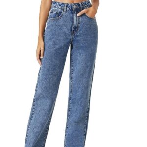 KOTTY Women High Rise Relaxed Fit Cotton Lycra Blend Ankle Length Jeans