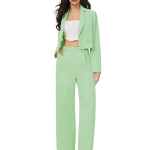 KOTTY Women's Solid Relaxed Fit Full Sleeve Co-ord Blazer and Trouser Set.