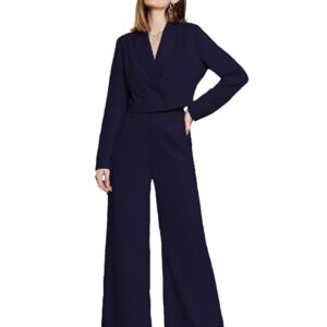 KOTTY Women's Solid Relaxed Fit Full Sleeve Co-ord Blazer and Trouser Set.