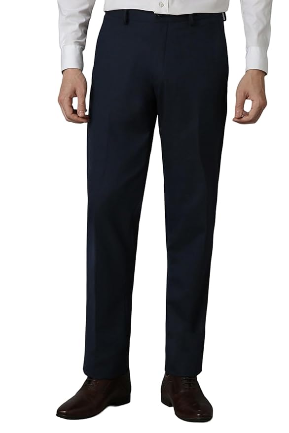 Louis Philippe Men Regular Fit Solid Superior Comfort with Extra Stretch Formal Trouser