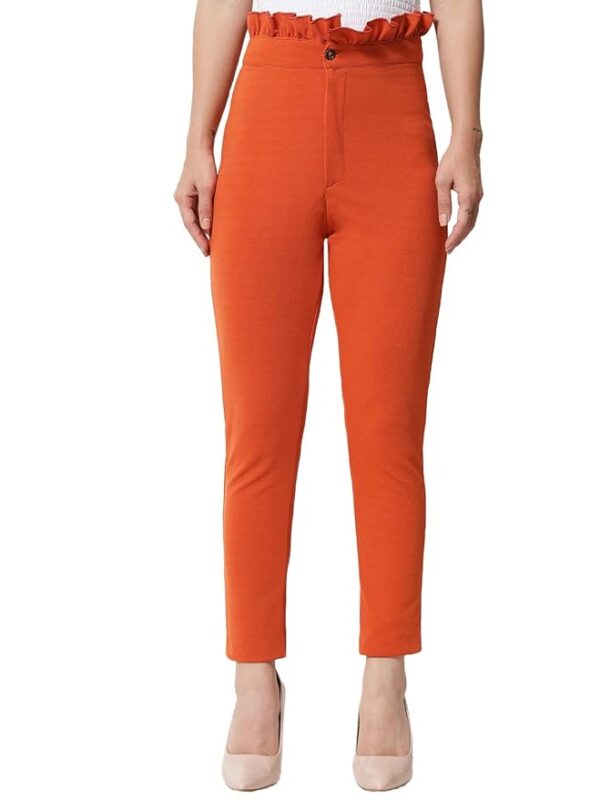 KOTTY Women Polyester Blend Solid Trousers