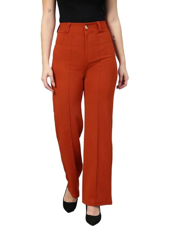 KOTTY Women Polyester Blend Solid Trousers