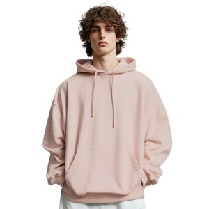 NOBERO Men Oversized Hoodies Cotton Fleece Long Sleeve Hooded Sweatshirts for Men