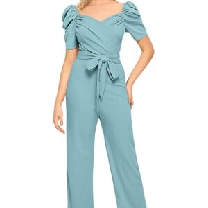 ILLI LONDON Women's Cocktail Maxi Jumpsuit (IL D-3840_Maroon_Medium)