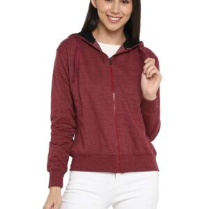 Alan Jones Clothing Women's Cotton Hooded Neck Sweatshirt