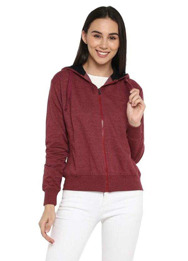 Alan Jones Clothing Women's Cotton Hooded Neck Sweatshirt