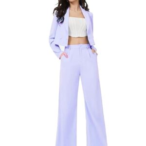 KOTTY Women's Solid Relaxed Fit Full Sleeve Co-ord Blazer and Trouser Set.