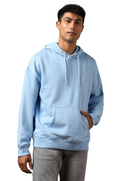 NOBERO Men Oversized Hoodies Cotton Fleece Long Sleeve Hooded Sweatshirts for Men