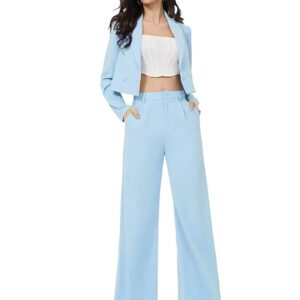 KOTTY Women's Solid Relaxed Fit Full Sleeve Co-ord Blazer and Trouser Set.