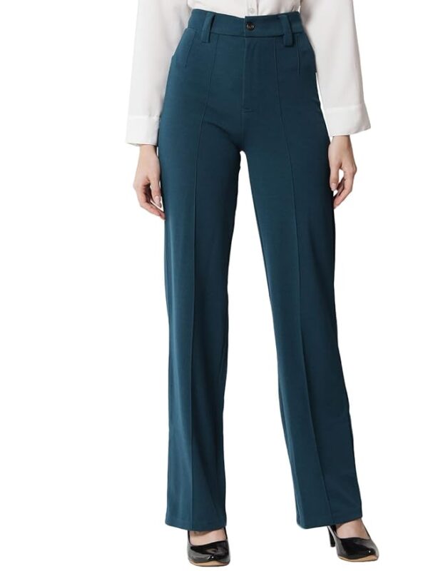 KOTTY Women Polyester Blend Solid Trousers