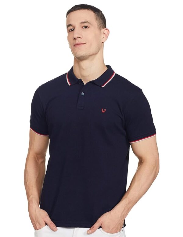 Allen Solly Men's Solid Regular Fit Polo