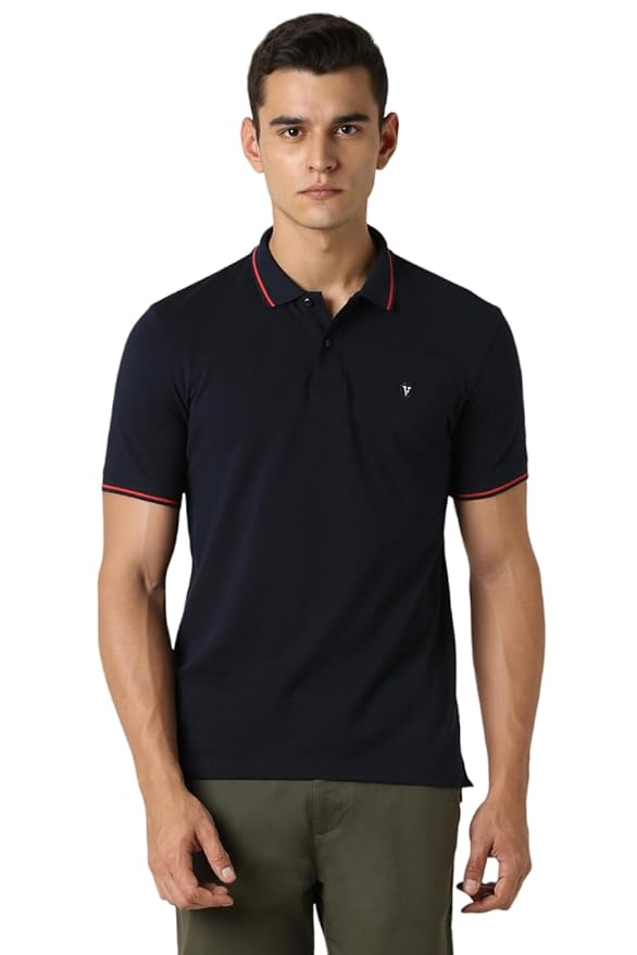 Van Heusen Men's Solid Polo T Shirt