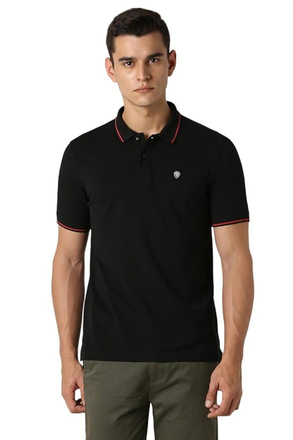 Van Heusen Men's Solid Polo T Shirt