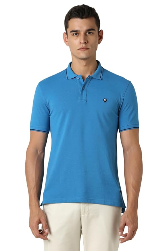 Van Heusen Men's Solid Polo T Shirt