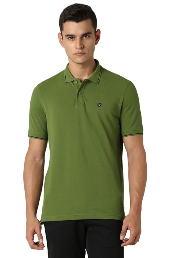 Van Heusen Men's Solid Polo T Shirt