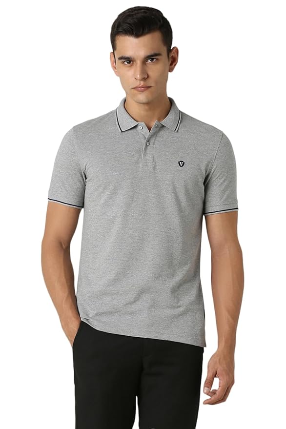 Van Heusen Men's Solid Polo T Shirt