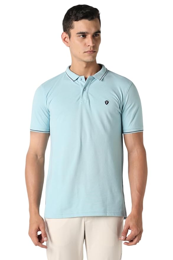 Van Heusen Men's Solid Polo T Shirt