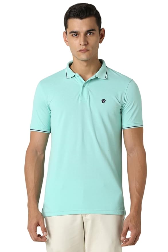 Van Heusen Men's Solid Polo T Shirt