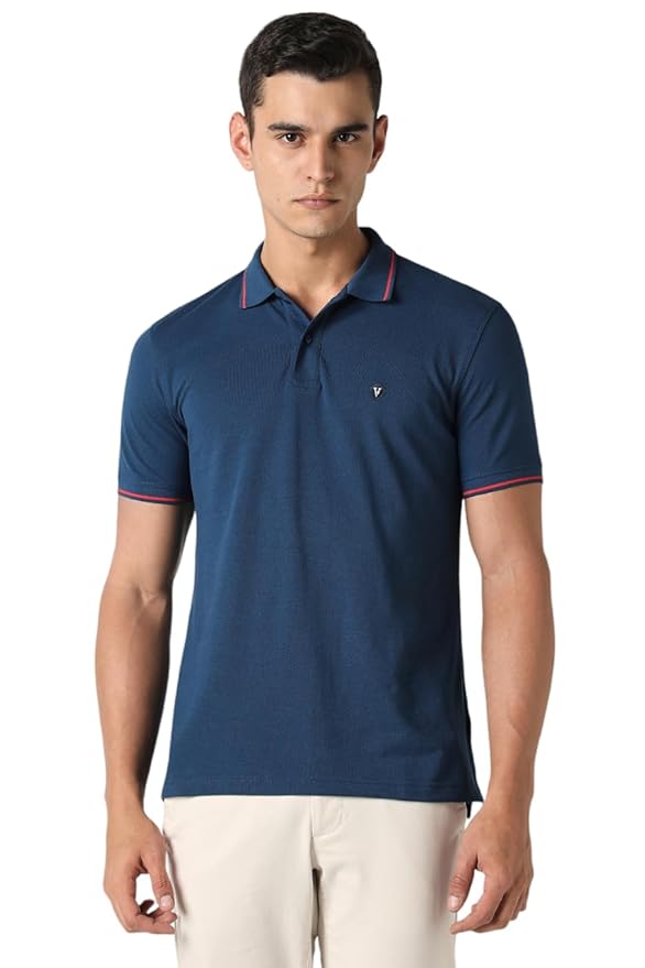 Van Heusen Men's Solid Polo T Shirt