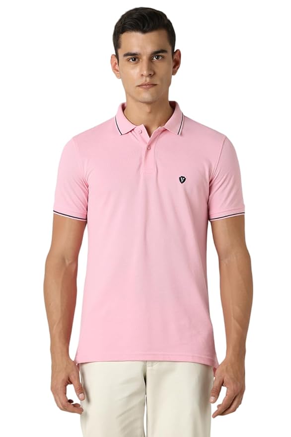 Van Heusen Men's Solid Polo T Shirt