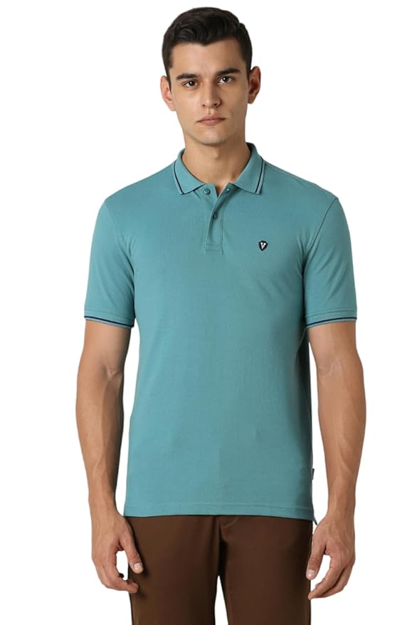 Van Heusen Men's Solid Polo T Shirt